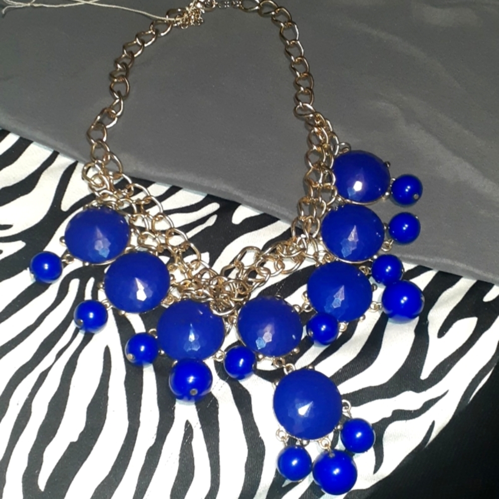 Cobalt Blue Piece Necklace